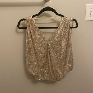 Gold sequin top